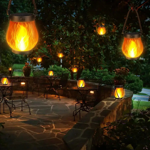Solar-Powered Flame Lantern
