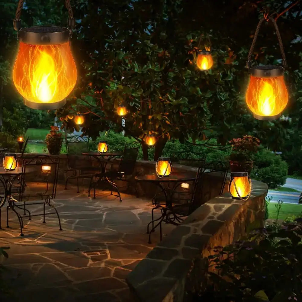 Solar-Powered Flame Lantern